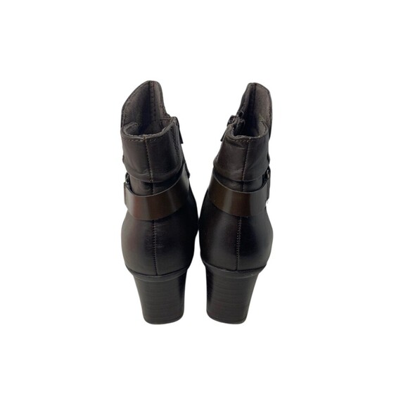 Earth Ankle Boots Women's Size 11 M Brown Leather Block Heel - Picture 3 of 10